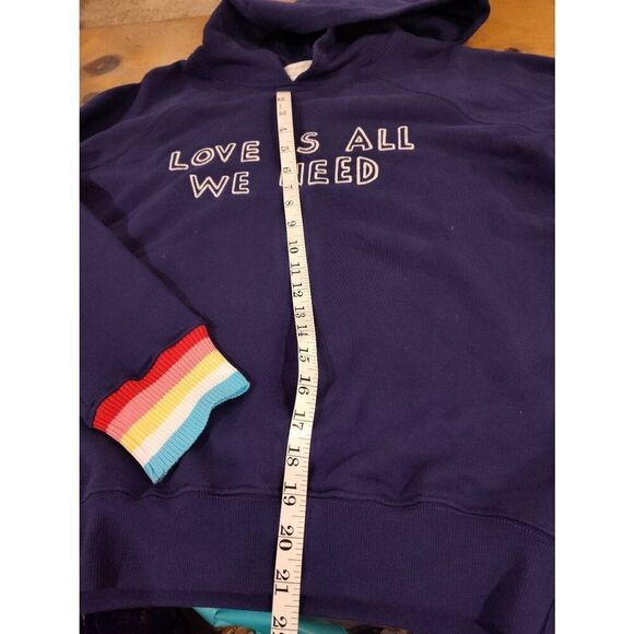 SPIRITUAL GANGSTER LOVE IS ALL WE NEED NAVY HOODIE NWOT Small - Picture 4 of 12